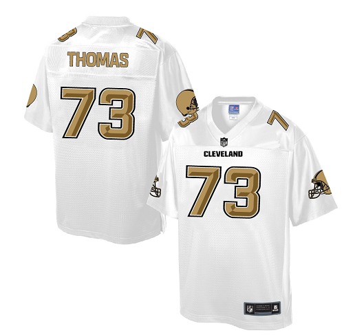 Men's Game Joe Thomas Nike Jersey White - #73 Pro Line Fashion NFL Cleveland Browns